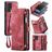 Caseme 008 Samsung Galaxy A52 Hülle Abnehmbare 2in1 Klapphülle Geldbörse - Rot