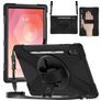 Mobigear SureGrip XGuard Samsung Galaxy Tab S11 Ultra Hülle Kunststoff / Silikon Backcover + Stylus-Halter + Schultergurt + Ständer - Schwarz