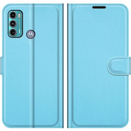 Mobigear Classic Motorola Moto G60 Hülle Klapphülle Geldbörse - Blau
