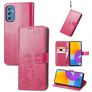 Mobigear Clover Samsung Galaxy M52 Hülle Klapphülle Geldbörse - Magenta