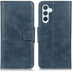 Mobigear Classy Samsung Galaxy A54 Hülle Klapphülle Geldbörse - Blau