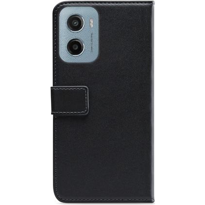 Mobilize Classic Gelly Motorola Moto E15 Hülle Klapphülle Geldbörse - Schwarz