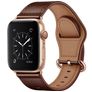 Mobigear Venezia Leder Apple Watch Armband Dornschließe - 42/41/40/38 mm - Braun