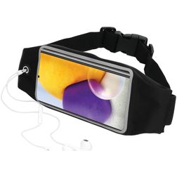 Mobiparts Comfort Fit Belt Handyhalterung Joggen Samsung Galaxy A72 Sporthülle Neopren Gürtel - Schwarz