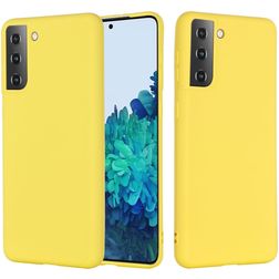 Mobigear Rubber Touch Samsung Galaxy S21 Silikon Hülle Backcover - Gelb