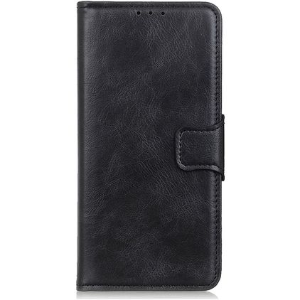 Mobigear Classy Xiaomi Redmi Note 10 4G Hülle Klapphülle Geldbörse - Schwarz