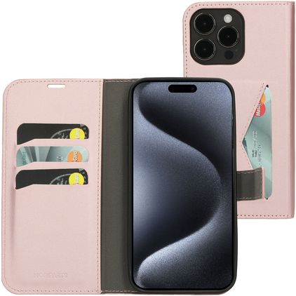 Mobiparts Classic Wallet iPhone 15 Pro Max Hülle Klapphülle Geldbörse - Pink