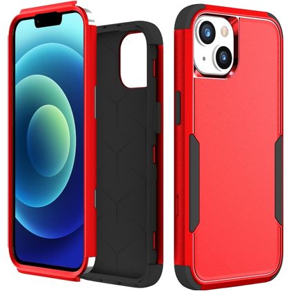 Mobigear Ultra Tough iPhone 15 Hülle Hardcase Backcover Stoßfest - Rot