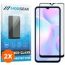 Mobigear Premium Xiaomi Redmi 9A Panzerglas Gehärtetes Glas Displayschutz - Hüllenfreundlich - Schwarz (2er Pack)