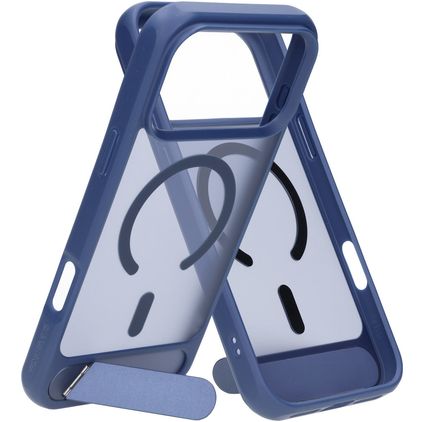 Mobiparts Hardcover iPhone 18 Pro Max MagSafe Hülle Hardcase Backcover mit Ständer - Satin Blue