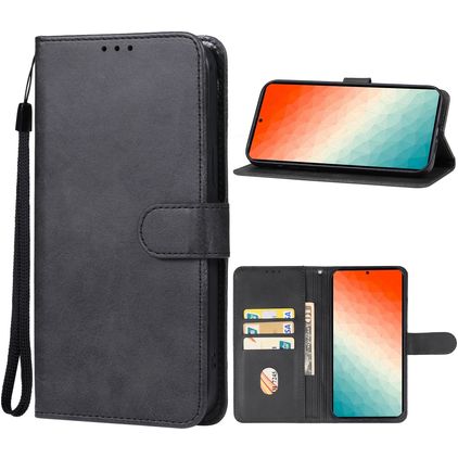 Mobigear Retro Samsung Galaxy S24 Ultra Hülle Klapphülle Geldbörse - Schwarz