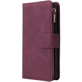 Mobigear Zipper Huawei P40 Hülle Klapphülle Geldbörse - Rot Mobigear Zipper Huawei P40 Hülle Klapphülle Geldbörse - Rot