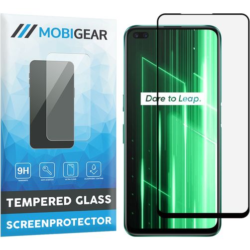 Mobigear Premium Realme X50 Panzerglas Displayschutz - Hüllenfreundlich - Schwarz