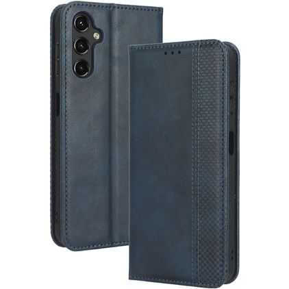 Mobigear Sensation Samsung Galaxy A14 Hülle Klapphülle Geldbörse - Blau