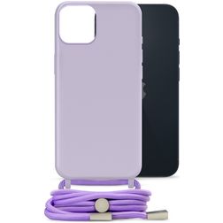 Mobilize Lanyard Gelly iPhone 14 Flexibles TPU Handykette - Pastel Purple