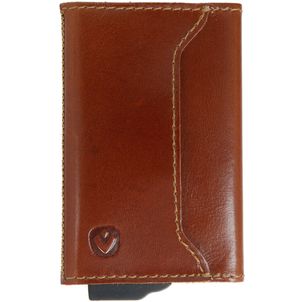 Valenta Card Case Plus Echtleder Kartenetui - 7 Karten - Braun