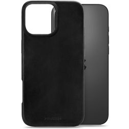 Mobilize Premium iPhone 16 Pro Max MagSafe Hülle Echtes Leder Backcover - Schwarz