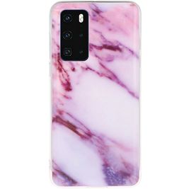 Mobigear Marble Huawei P40 Hülle Flexibles TPU Backcover - Lila