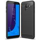 Mobigear Brushed Slim Samsung Galaxy J6 (2018) Hülle Flexibles TPU Backcover - Schwarz