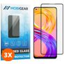 Mobigear Premium Realme 8 Pro Panzerglas Gehärtetes Glas Displayschutz - Hüllenfreundlich - Schwarz (3er Pack)