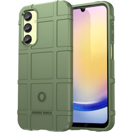 Mobigear Rugged Shield Samsung Galaxy A55 Hülle Flexibles TPU Backcover Stoßfest - Grün