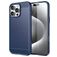 Mobigear Brushed Slim iPhone 16 Pro Hülle Flexibles TPU Backcover - Blau
