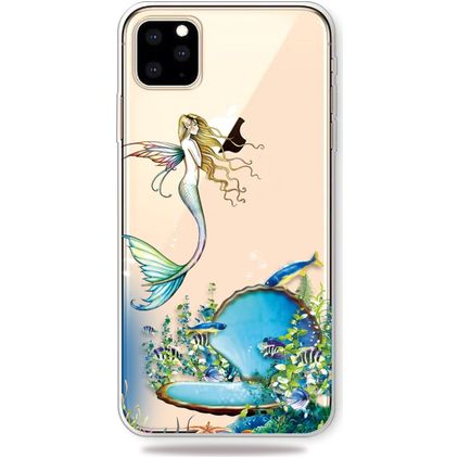 Mobigear Design iPhone 11 Pro Max Hülle Flexibles TPU Backcover - Meerjungfrau