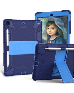 Mobigear ShieldStand iPad 9 (2021) Hülle Kunststoff,Silikon Backcover + Stifthalter + Ständer - Blau