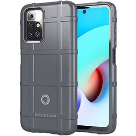 Mobigear Rugged Shield Xiaomi Redmi 10 4G Hülle Flexibles TPU Backcover Stoßfest - Grau