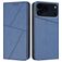 Mobigear Frosted Flip iPhone 17 Pro Hülle Klapphülle Geldbörse - Blau