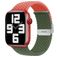 Mobigear Braided Dual Nylon Apple Watch Armband Klappschließe - 49/46/45/44 mm - Grün / Orange