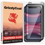 GrizzlyCoat Easy Fit AntiSpy iPhone XR Panzerglas Gehärtetes Glas Displayschutz Privacy - Hüllenfreundlich + Applikator