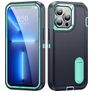 Mobigear Rugged Stand iPhone 14 Plus Hülle Hardcase Backcover Stoßfest mit Ständer - Dunkelblau