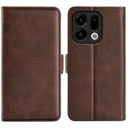 Mobigear Slim Magnet OPPO Find X9 Hülle Klapphülle Geldbörse - Braun