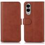 Mobigear Wallet Samsung Galaxy S25 Edge Hülle Klapphülle Geldbörse - Braun