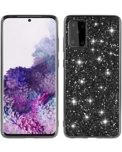 Mobigear Glitter Samsung Galaxy S20 Hardcase Backcover - Schwarz