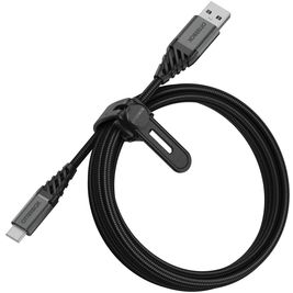 Otterbox Nylon Braided USB-A auf USB-C Kabel 2 Meter - Schwarz