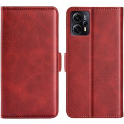 Mobigear Slim Magnet Motorola Moto E13 Hülle Klapphülle Geldbörse - Rot