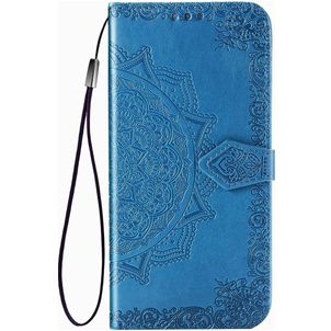 Mobigear Mandala Google Pixel 4a Hülle Klapphülle Geldbörse - Blau