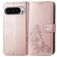 Mobigear Clover Google Pixel 9 Pro XL Hülle Klapphülle Geldbörse - Roségold