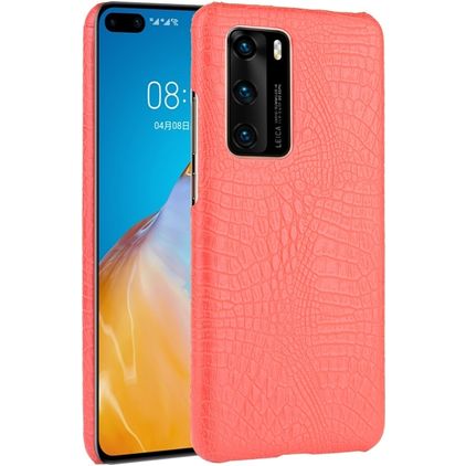 Mobigear Croco Huawei P40 Hülle Hardcase Backcover - Rot