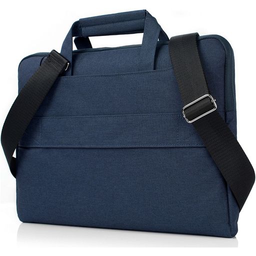 Mobigear Denim Zipper Laptop Umhängetasche 13 - 14 Zoll Laptoptasche - Marineblau
