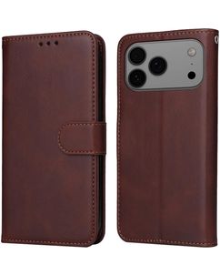 Mobigear Wallet iPhone 18 Pro Max Klapphülle Portemonnaie - Braun