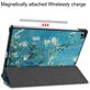 Mobigear Tri-Fold Samsung Galaxy Tab S6 Lite Hülle Klapphülle - Mandelblüten