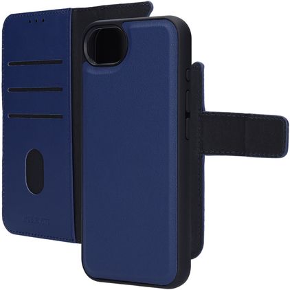 Mobiparts iPhone 17e Hülle Echtes Leder Abnehmbare 2in1 Klapphülle Geldbörse - Blau