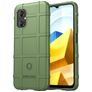Mobigear Rugged Shield POCO M5 Hülle Flexibles TPU Backcover Stoßfest - Grün