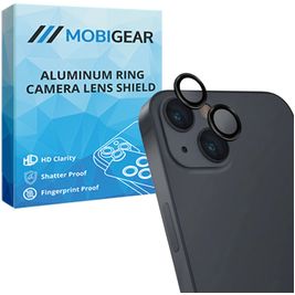 Mobigear Single iPhone 13 Panzerglas Gehärtetes Glas Kameralinsen Schutz - Hüllenfreundlich - Schwarz
