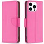 Mobigear Excellent iPhone 16 Pro Hülle Klapphülle Geldbörse - Magenta