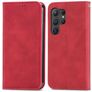 Mobigear Retro Slim Samsung Galaxy S25 Ultra Hülle Klapphülle Geldbörse - Rot