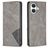 Mobigear Rhombus Slim iPhone 17 Hülle Klapphülle - Grau